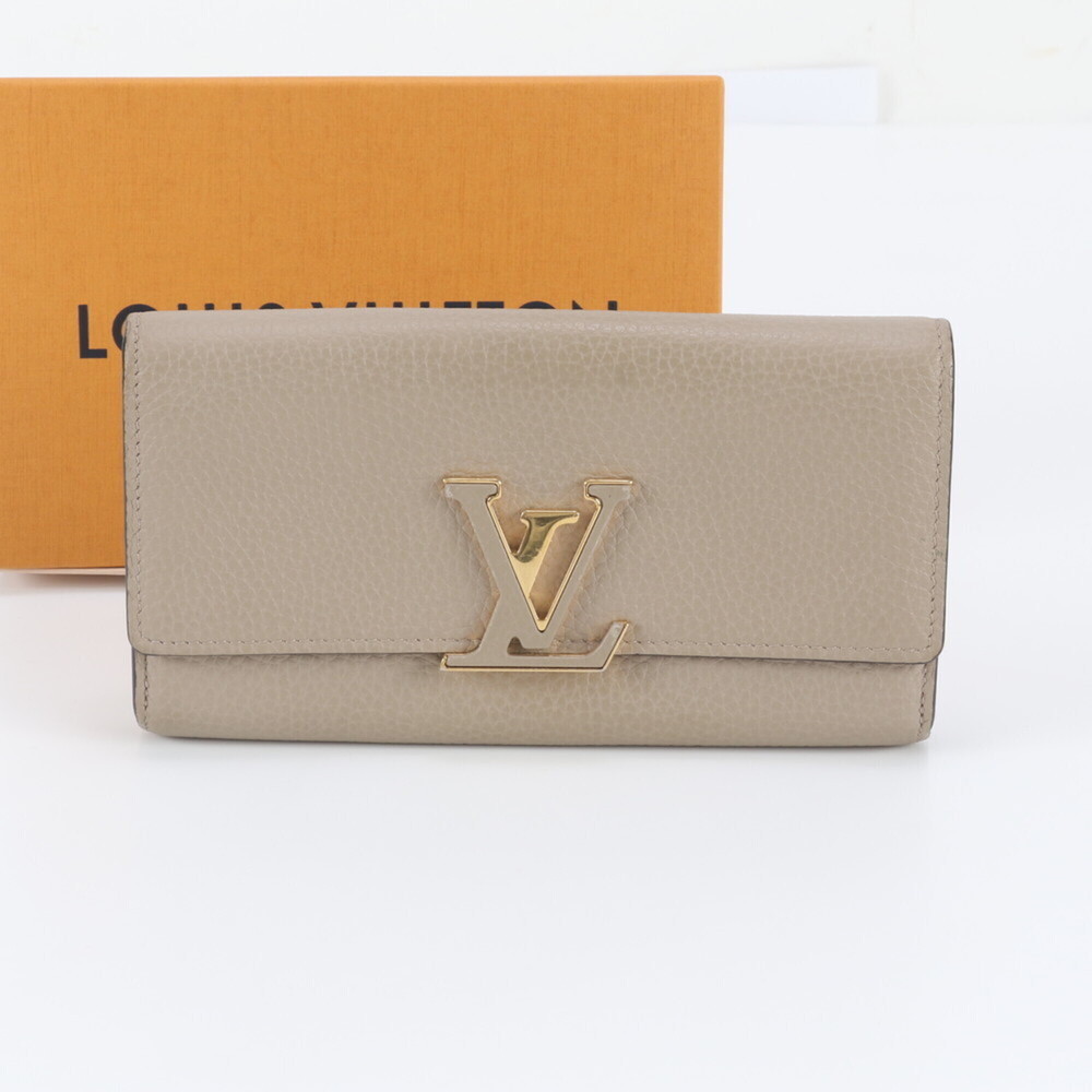 Louis Vuitton RFID-protected Portefeuille Capucines M61249 Leather Long Walle...